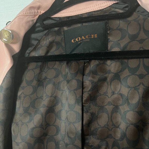 Coach womens Pink trench coat lined Excellent Condition XXS - 0315 - Picture 9 of 9